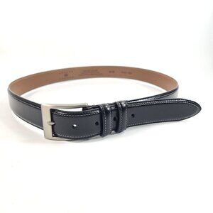 Joseph Abboud Genuine Black Leather Belt Handcrafted Italy 40 Classic Dressy